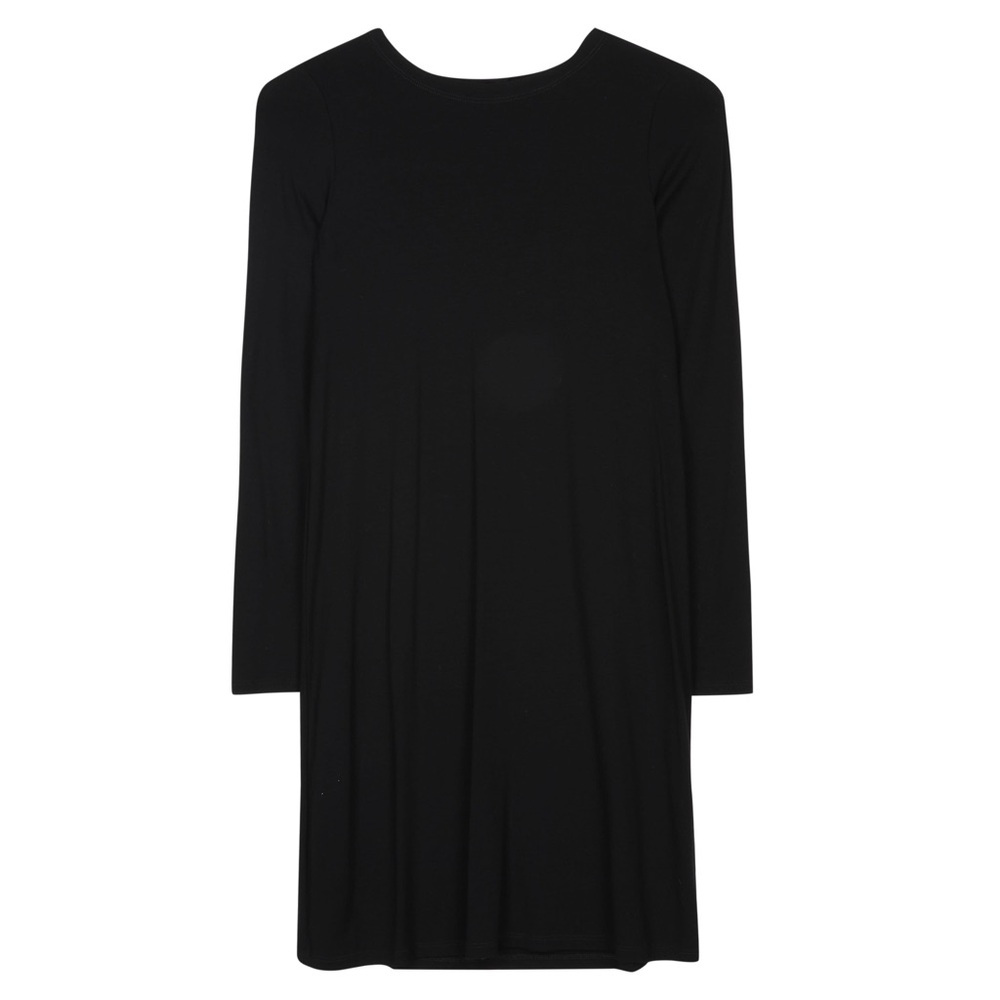 Eileen Fisher. Viscose Long Sleeve Stretch Dress. Black. Size Small.